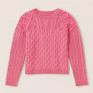 Aeropostale Pink Cable-Knit Sweater